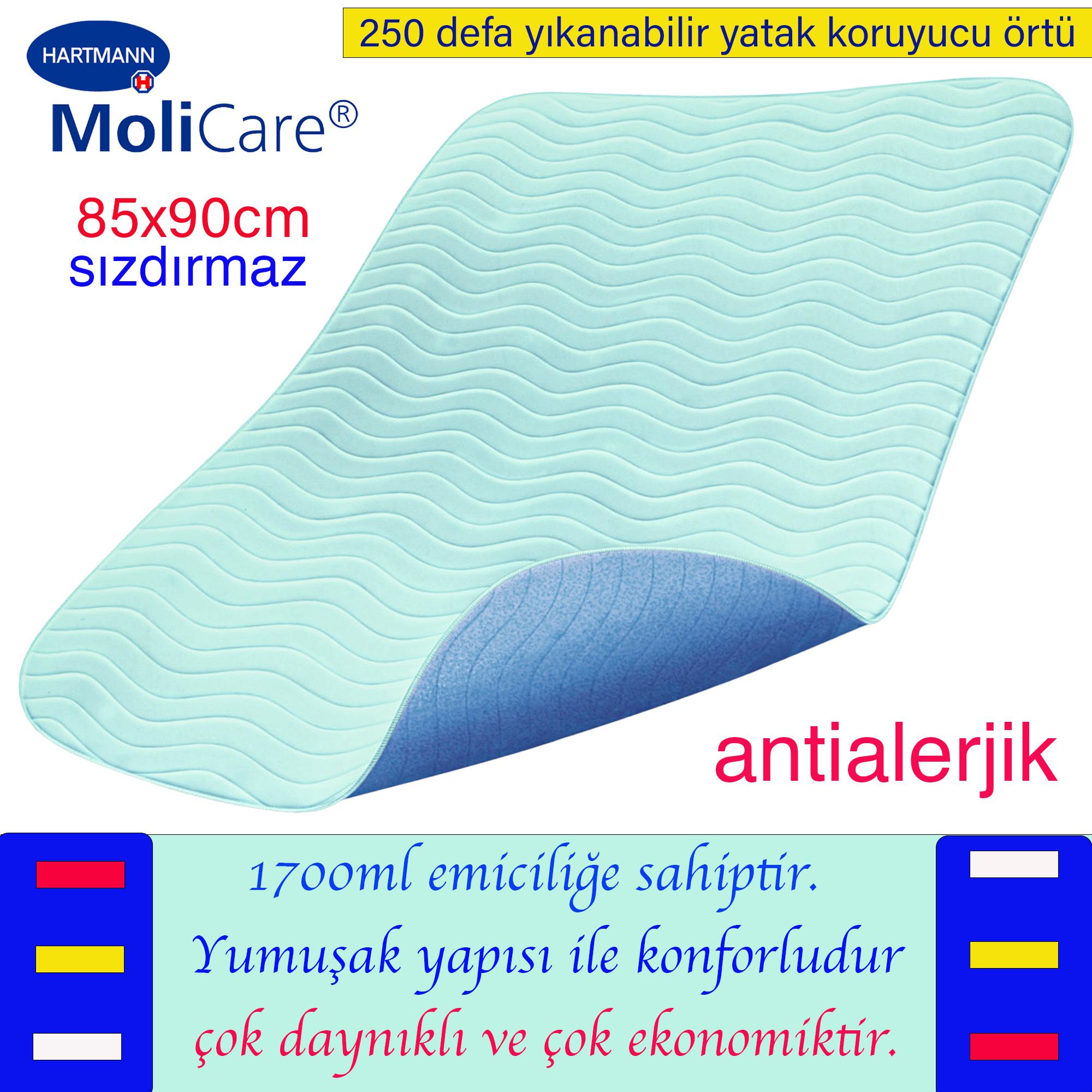 Hartmann,%20Molicare,%20Bed%20mat,%2085x90cm,%20Yıkanabilir%20yatak%20koruyucu,%20Sızdırmaz,%201700ml%20kapasite